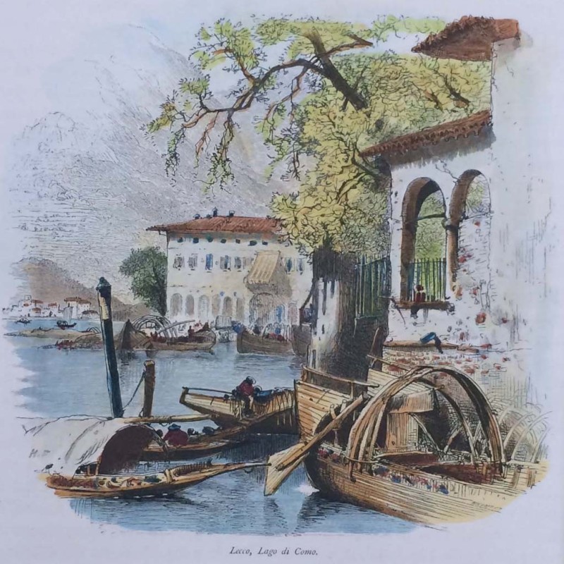 Stampa antica Lecco, Lago di Como