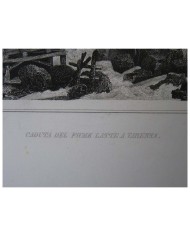 Stampa antica "Caduta del Fiume Latte a Varenna 1850