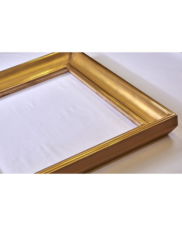 cornice artigiana dorata in foglia oro zecchino stile impero