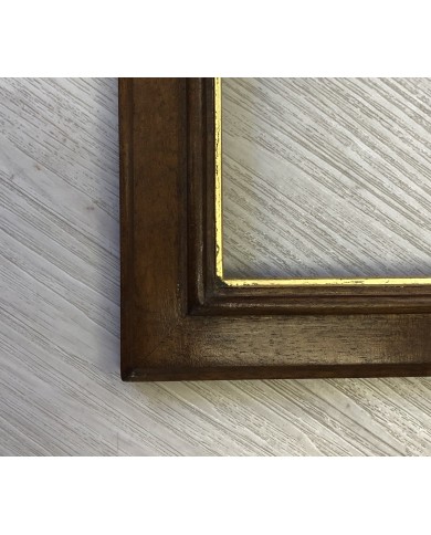 Cornice tinta noce filo oro