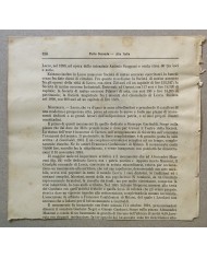 Stampa antica Lecco : monumento ad Alessandro Manzoni