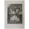 Stampa antica Fiume Latte a Varenna 1845